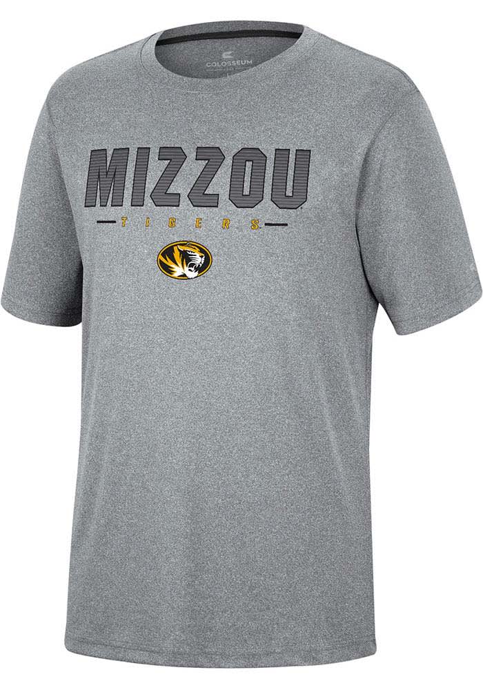 Colosseum Missouri Tigers Youth Charcoal High Pressure Short Sleeve T-Shirt