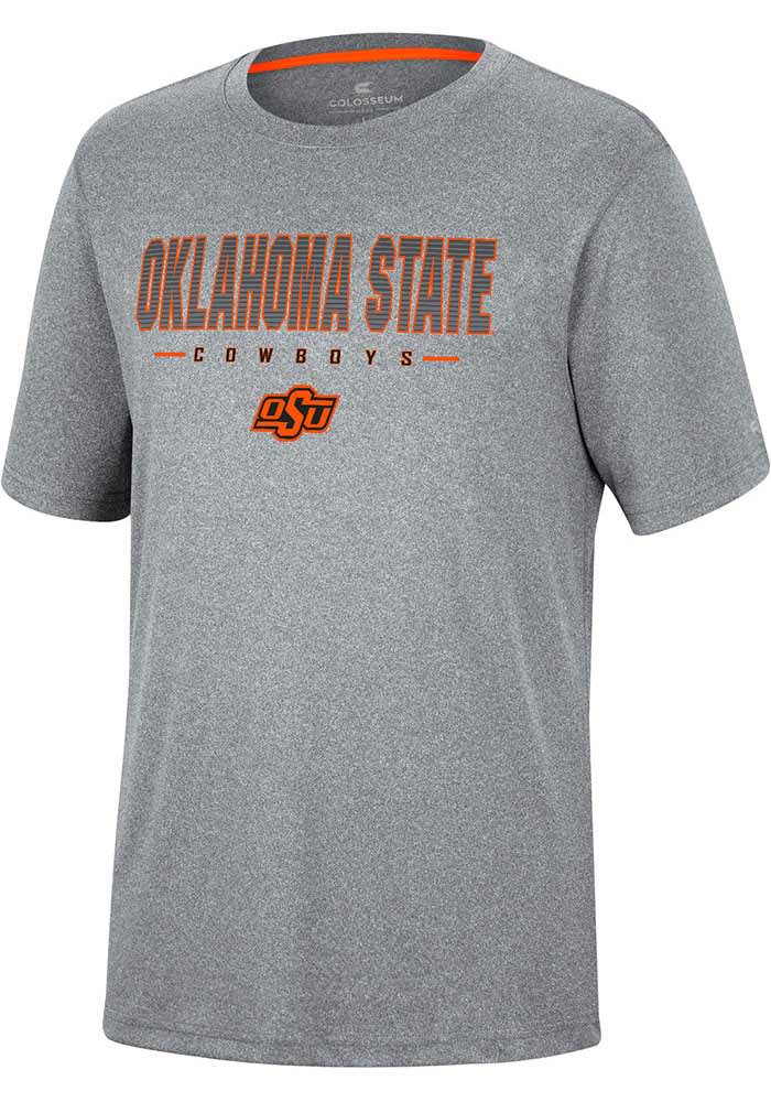 Colosseum Oklahoma State Cowboys Youth Charcoal High Pressure Short Sleeve T-Shirt