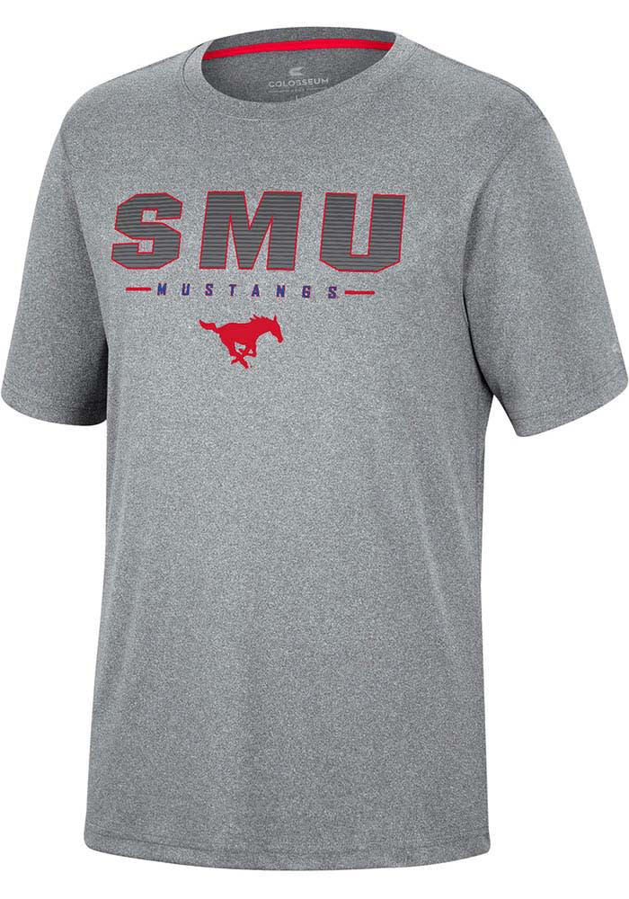 Colosseum SMU Mustangs Youth Charcoal High Pressure Short Sleeve T-Shirt
