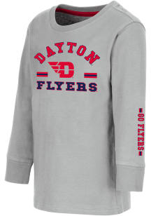 Colosseum Dayton Flyers Toddler Grey Roof Top Long Sleeve T-Shirt