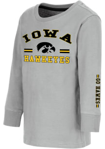 Colosseum Iowa Hawkeyes Toddler Grey Roof Top Long Sleeve T-Shirt
