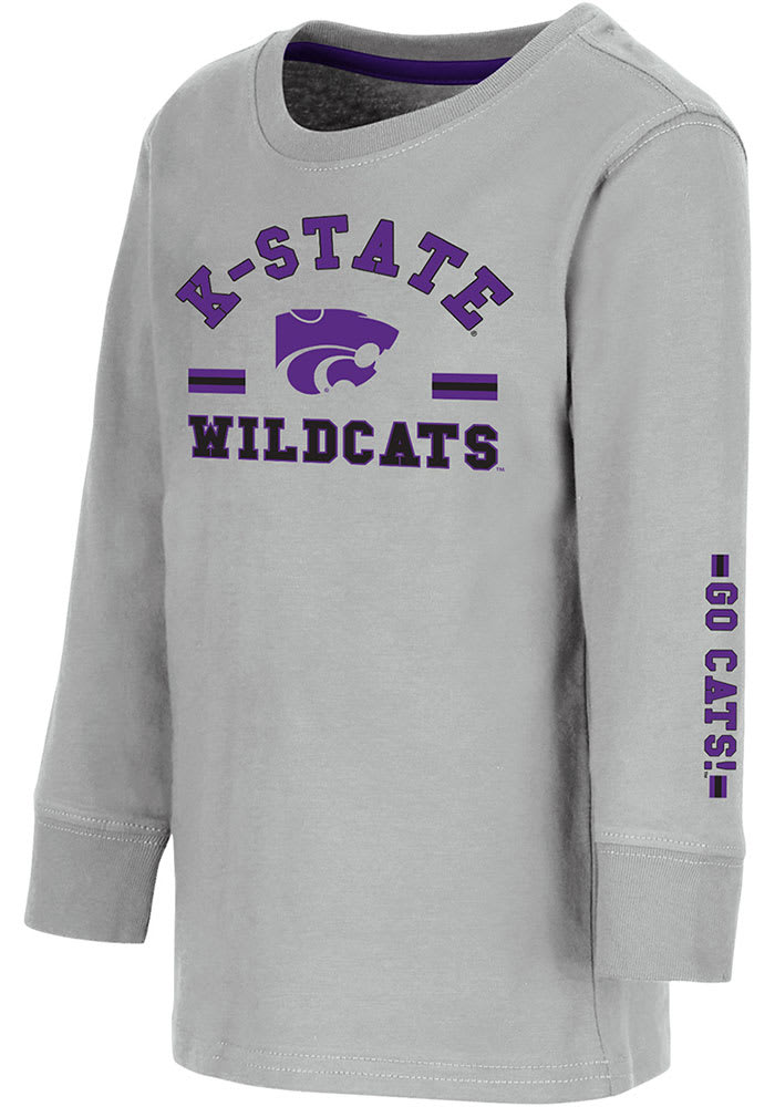 Colosseum K-State Wildcats Toddler Grey Roof Top Long Sleeve T-Shirt