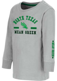 Colosseum North Texas Mean Green Toddler Grey Roof Top Long Sleeve T-Shirt