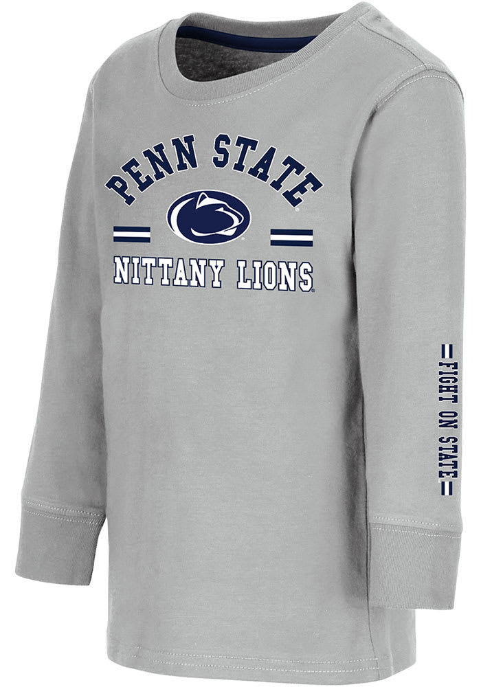 Colosseum Penn State Nittany Lions Toddler Grey Roof Top Long Sleeve T-Shirt
