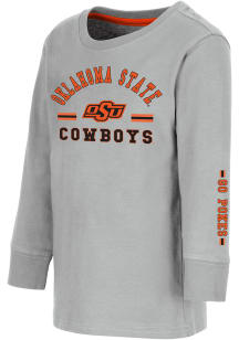 Colosseum Oklahoma State Cowboys Toddler Grey Roof Top Long Sleeve T-Shirt