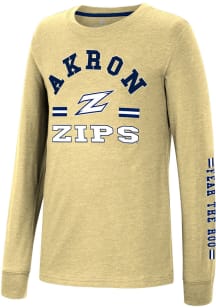 Colosseum Akron Zips Youth Gold GCC SMU Roof Long Sleeve T-Shirt