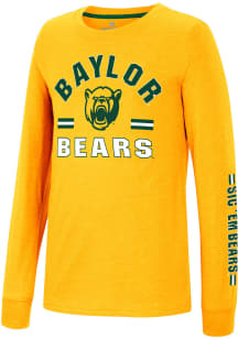 Colosseum Baylor Bears Youth Gold GCC SMU Roof Long Sleeve T-Shirt