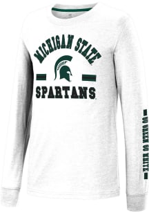 Youth Michigan State Spartans White Colosseum GCC SMU Roof Long Sleeve T-Shirt