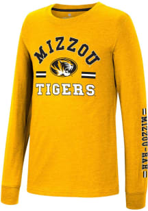 Colosseum Missouri Tigers Youth Gold GCC SMU Roof Long Sleeve T-Shirt