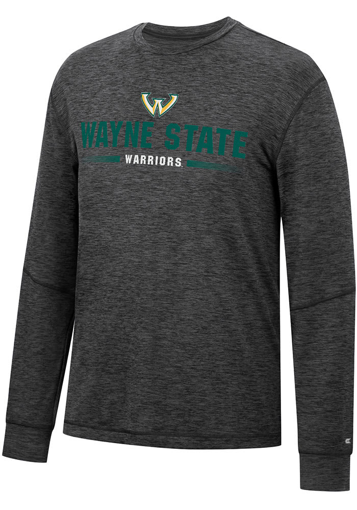 Colosseum Wayne State Warriors Black Tournament Long Sleeve T Shirt