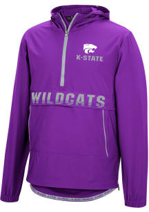 Colosseum K-State Wildcats Mens Purple Brandt 1/4 Zip Light Weight Jacket