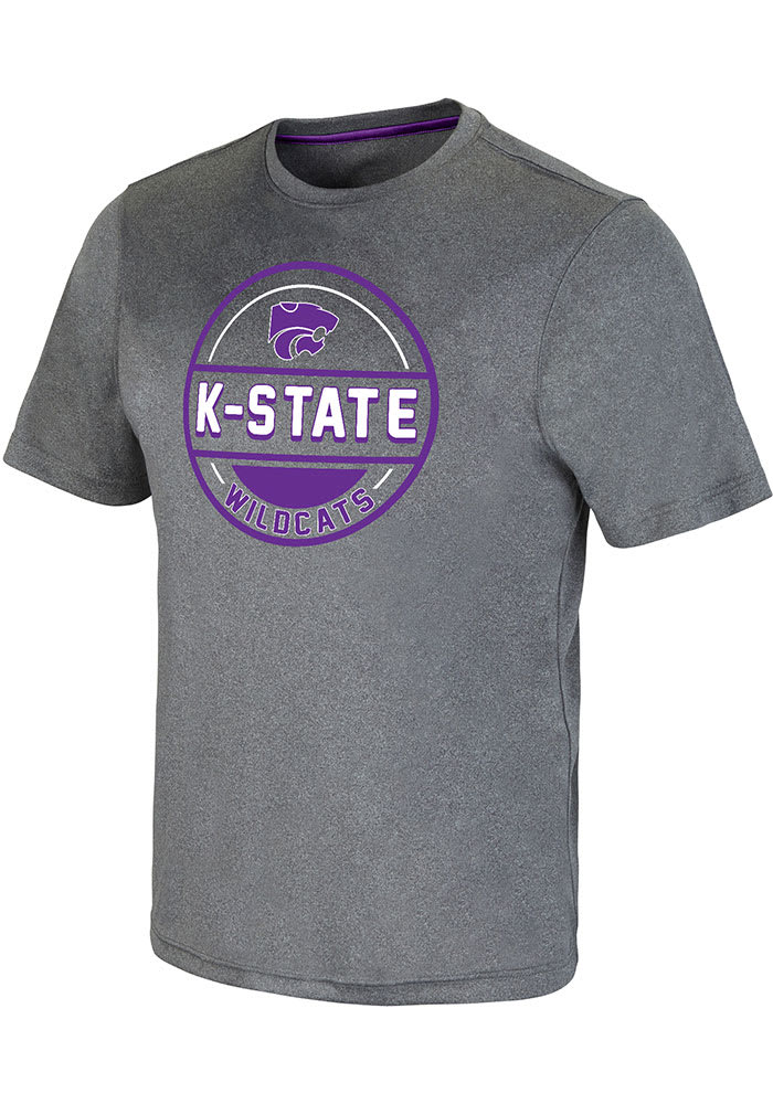 Colosseum K-State Wildcats Grey Larry Short Sleeve T Shirt