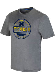 Colosseum Michigan Wolverines Grey Larry Short Sleeve T Shirt