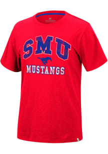 Colosseum SMU Mustangs Red Nice Marmot Short Sleeve T Shirt