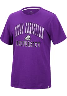 Colosseum TCU Horned Frogs Purple Nice Marmot Short Sleeve T Shirt