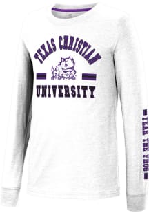 Colosseum TCU Horned Frogs Youth White GCC SMU Roof Long Sleeve T-Shirt