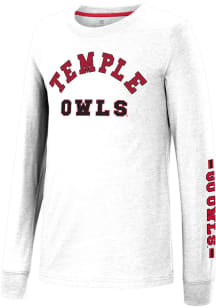 Colosseum Temple Owls Youth White GCC SMU Roof Long Sleeve T-Shirt