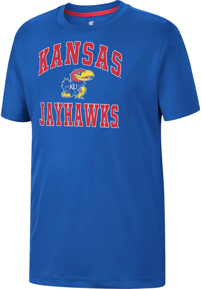 Colosseum Kansas Jayhawks Youth Blue GCC SMU George Short Sleeve T-Shirt