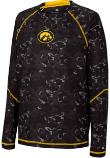 Colosseum Iowa Hawkeyes Youth Black Gust of Wind Long Sleeve T-Shirt