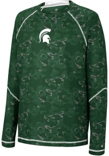 Colosseum Michigan State Spartans Youth Green Gust of Wind Long Sleeve T-Shirt