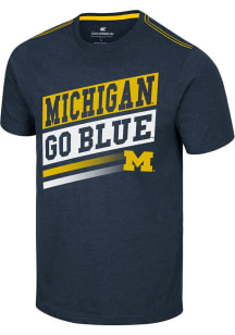 Colosseum Michigan Wolverines Navy Blue Iginition Short Sleeve T Shirt