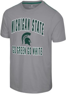 Colosseum Michigan State Spartans Grey Four Barrel Short Sleeve T Shirt
