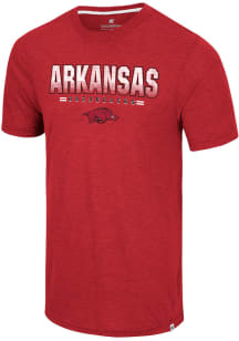 Colosseum Arkansas Razorbacks Crimson Ticking Like This Short Sleeve T Shirt