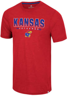Colosseum Kansas Jayhawks Red Ticking Like This Short Sleeve T Shirt