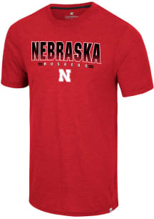 Colosseum Nebraska Cornhuskers Red Ticking Like This Short Sleeve T Shirt