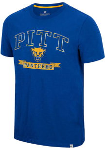 Colosseum Pitt Panthers Blue Objection Short Sleeve T Shirt