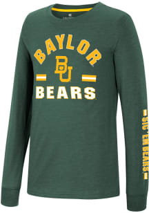 Colosseum Baylor Bears Youth Green Roof Long Sleeve T-Shirt