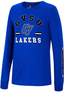 Colosseum Grand Valley State Lakers Youth Black Roof Long Sleeve T-Shirt