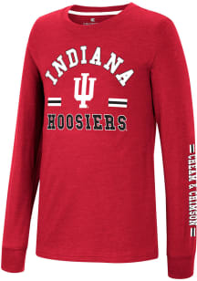 Colosseum Indiana Hoosiers Youth Cardinal Roof Long Sleeve T-Shirt