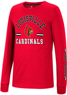 Colosseum Louisville Cardinals Youth Red Roof Long Sleeve T-Shirt