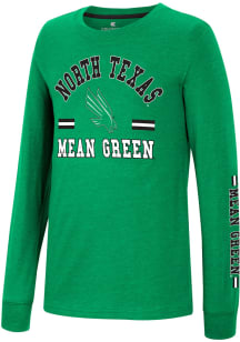 Colosseum North Texas Mean Green Youth Kelly Green Roof Long Sleeve T-Shirt