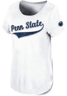 Colosseum Penn State Nittany Lions Womens White Down To The River Short Sleeve T-Shirt