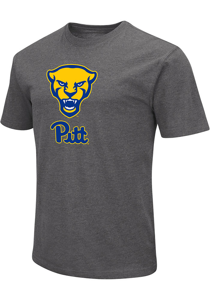 Colosseum Pitt Panthers Grey Script logo Short Sleeve T Shirt