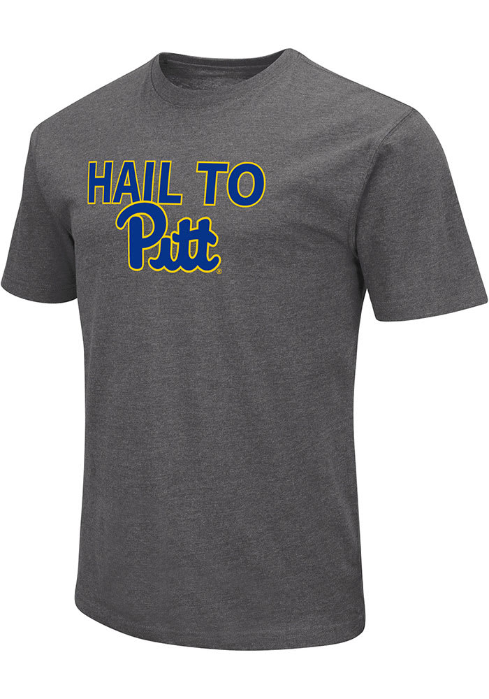 Colosseum Pitt Panthers Charcoal Slogan Short Sleeve T Shirt