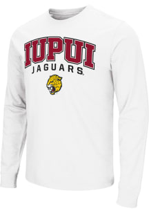 Colosseum IUPUI Jaguars White Arch Mascot Long Sleeve T Shirt