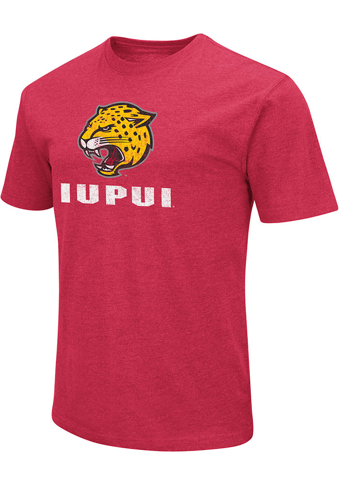Colosseum IUPUI Jaguars Crimson Name Drop Short Sleeve Fashion T Shirt