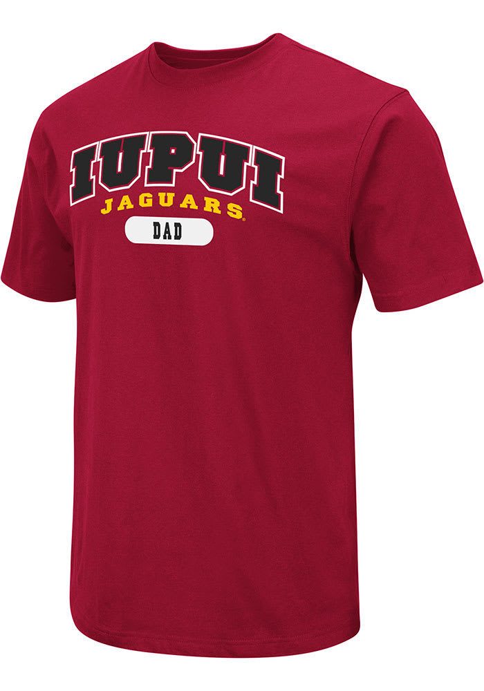 Colosseum IUPUI Jaguars Crimson Pill Dad Short Sleeve T Shirt