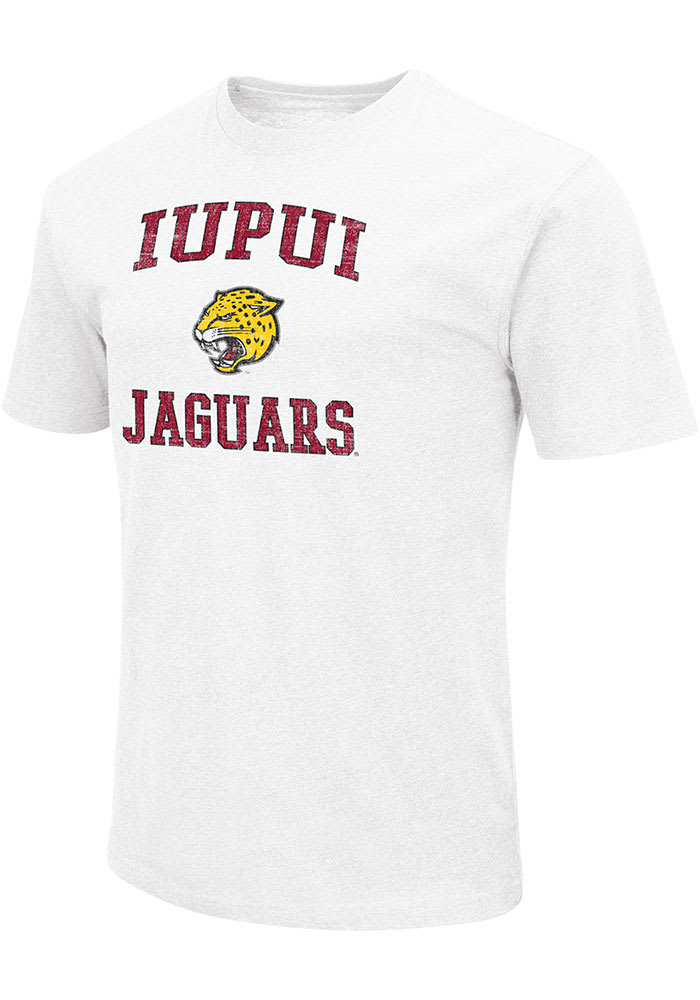Colosseum IUPUI Jaguars White Number One Design Short Sleeve Fashion T Shirt