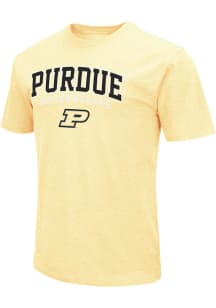 Colosseum Purdue Boilermakers Gold Arched Short Sleeve T Shirt