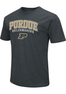 Colosseum Purdue Boilermakers Black Arched Short Sleeve T Shirt