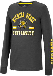 Colosseum Wichita State Shockers Youth Black Roof Long Sleeve T-Shirt