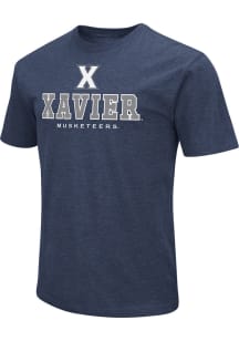 Colosseum Xavier Musketeers Navy Blue Team Logo Short Sleeve T Shirt