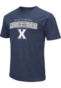 Colosseum Xavier Musketeers Navy Blue Arch Mascot Short Sleeve T Shirt