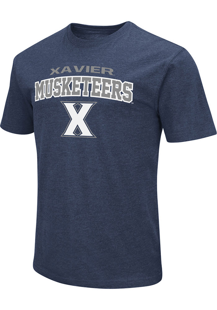 Colosseum Xavier Musketeers Navy Blue Arch Mascot Short Sleeve Fashion T Shirt