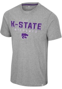 Colosseum K-State Wildcats Grey Yeah, You Blend Short Sleeve Fashion T Shirt