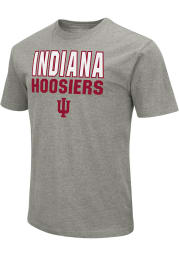 Colosseum Indiana Hoosiers Grey Flat Name Short Sleeve T Shirt